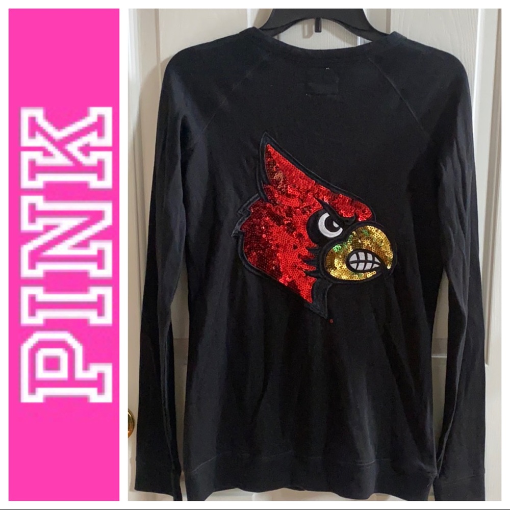 PINK Victoria’s Secret Sequin UL Cardinal Cardigan - Picture 2 of 8